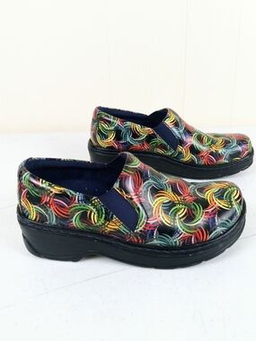 Klogs Womens Shoes Size 7.5 Professional Clog Multicolor Leather Slip On Mule